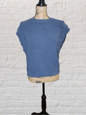 Calvin Klein Blue Short Sleeve Sweater